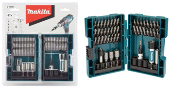 MAKITA D-73461 ZESTAW BITÓW KLUCZY NASADOWYCH 47pc