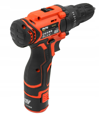 NOTIG N4340 WIERTARKO-WKRĘTARKA 12V 25Nm + 2x1,5Ah