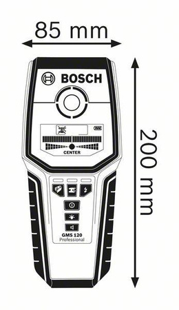BOSCH GMS 120 DETEKTOR WYKRYWACZ METALI PRZEWODÓW