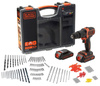 BLACK DECKER BDCHD18BOA WKRĘTARKA 2x1,5Ah + OSPRZĘT