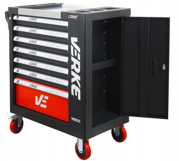 VERKE V33111 SZAFKA NARZĘDZIOWA 7 SZUFLAD+ 154 NARZĘDZI