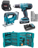 MAKITA DK18298X1 Zestaw Wkrętarka +Wyrzynarka +217pc