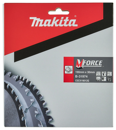 MAKITA B-31974 TARCZA TNĄCA M-FORCE 190x30MM;12Z