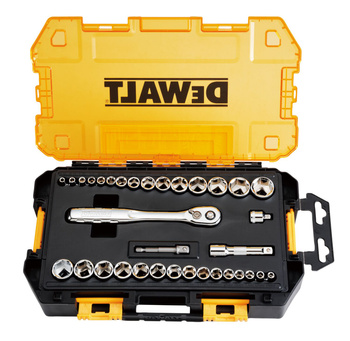 DEWALT DWMT45034-0 ZESTAW 34 SZT. NASADEK 1/4" I 3/8" Z GRZECHOTKĄ
