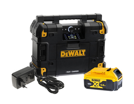 DeWALT DWST1-81078 Radio Budowlane Ładowarka TSTAK + Akumulator DCB184 5Ah