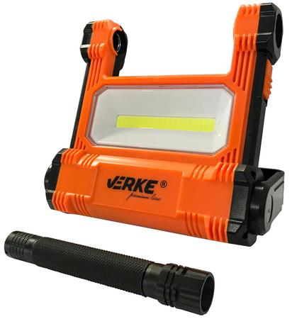 VERKE 2x LAMPA HALOGEN 20W 230V LATARKA + STATYW