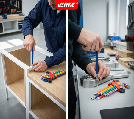 VERKE V35501 KLUCZE IMBUSOWE ZESTAW IMBUSY T10-50 TORX 9 sztuk