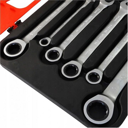 VERKE V35400 KLUCZE PŁASKO OCZKOWE Z GRZECHOTKĄ 8-19 mm D-73520