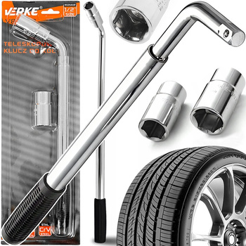 VERKE V81258 TELESKOPOWY KLUCZ DO KÓŁ 17, 19, 21, 23 mm