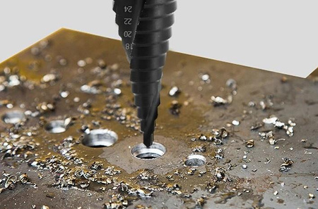 VERKE V05052 ZESTAW WIERTEŁ STOPNIOWYCH STOŻKOWYCH 3 szt.