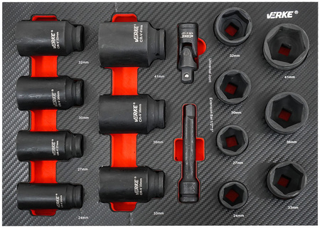 VERKE V33113 SZAFKA NARZĘDZIOWA 12 SZUFLAD+ 293 NARZĘDZI