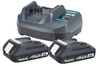 MAKITA ZESTAW ZASILAJĄCY LXT BASIC® – ŁADOWARKA DC18WA + 2x AKUMULATOR BLB182 2,0 AH