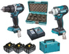 MAKITA DLX2359TJ1 WKRĘTARKA + KLUCZ UDAROWY + NASADKI + 3x5,0Ah