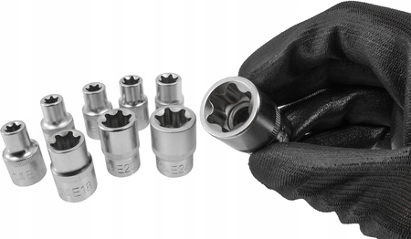 VERKE V39112 ZESTAW NASADEK TORX 1/2" E10-24 9SZT.