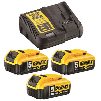 DeWALT DCB115P3 3xAKUMULATOR 5,0Ah + ŁADOWARKA 18V