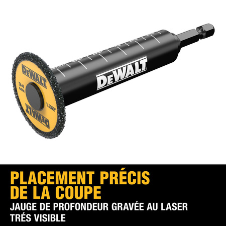 DEWALT DT20563 PRZYSTAWKA UDAROWA Z TARCZĄ DIAMENTOWĄ 34 MM – IMPACT CONNECT, 1/4", DO CIĘCIA RUR PVC