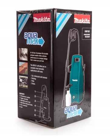 MAKITA HW101 MYJKA WYSOKOCIŚNIENIOWA 1300 W, 100 BAR 230V