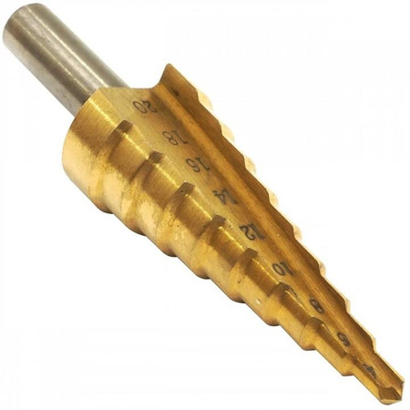 VERKE V05056 WIERTŁO STOPNIOWE STOŻKOWE HSS TYTAN 4-20 MM