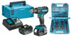MAKITA DHP485RFJ Wkrętarka z udarem 18V 2x3Ah + Osprzęt MAKITA 212 szt