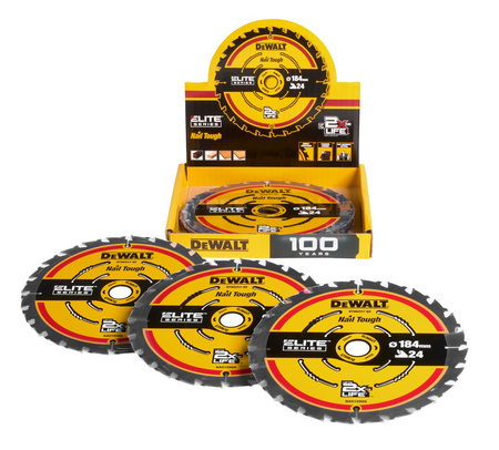 DEWALT DT90257 / DT10401 seria ELITE PROFESJONALNA TARCZA PILARSKA DO DREWNA 184 MM