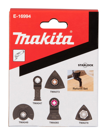 MAKITA E-16994 Starlock MULTITOOL ZESTAW DO RENOWACJI, 5 SZT.