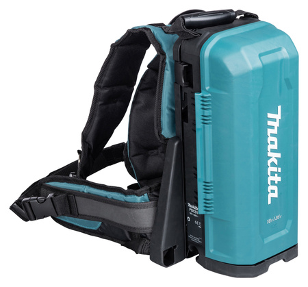 MAKITA PDC01 191A59-5 PRZENOŚNA JEDNOSTKA ZASILAJĄCA PLECAK ZASILAJĄCY NA AKUMULATORY LI-ION + 2 ADAPTERY 18V I 2X18V