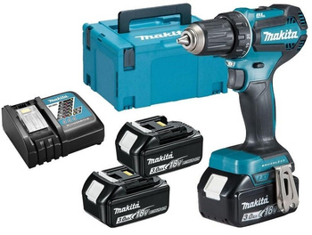 MAKITA DDF485RF3J WKRĘTARKA 18V 3x3,0Ah MAKPAC
