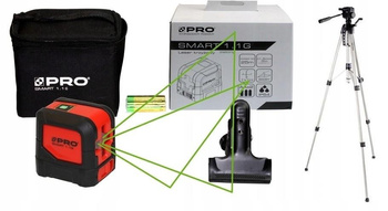 PRO Laser Krzyżowy ZIELONY SMART 1.1G + UCHWYT + STATYW