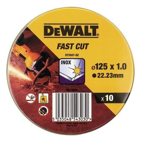 DeWALT DT3507 TARCZA TNĄCA INOX 125x1,0 mm puszka 10szt