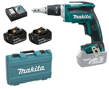MAKITA DFS452RFE WKRĘTARKA DO PŁYT GK 18V 2x3,0Ah