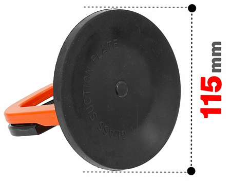 VERKE V08216 PRZYSSAWKA RĘCZNA UCHWYT SZYB SZKŁA BLACHY PŁYT PŁYTEK GLAZURY 115MM 40KG