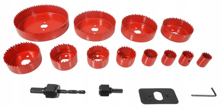 VERKE V05500 ZESTAW OTWORNIC DO DREWNA 19-127 mm