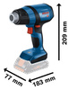 BOSCH GHG 18V-50 OPALARKA AKUMULATOROWA 18V +LBOXX