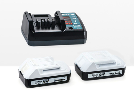 MAKITA WKRĘTARKA HP488 WYRZYNARKA JV183 + 2x1,5Ah