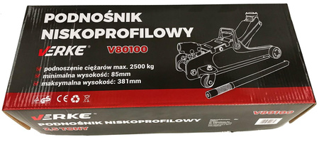VERKE V80100 PODNOŚNIK NISKOPROFILOWY 2,5 TONY GUMA PROFI