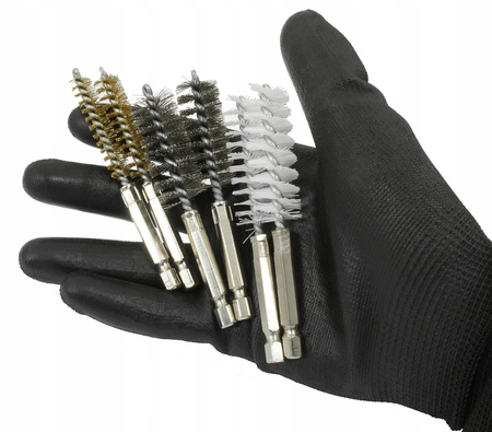 VERKE V06639 SZCZOTKI DO CZYSZCZENIA GNIAZD WTRYSKIWACZY ŚWIEC ŻAROWYCH ZESTAW SZCZOTEK