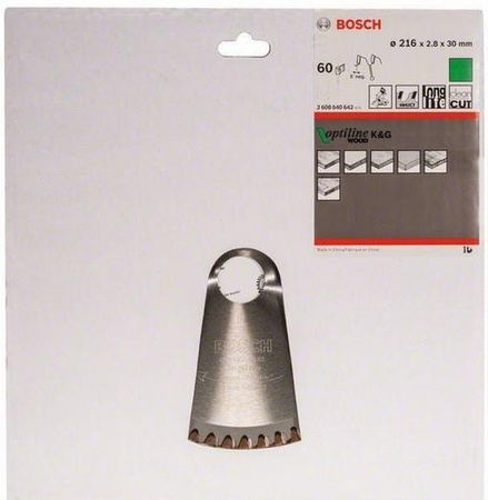 BOSCH TARCZA PILARSKA OPTILINE WOOD 216x2,8x30mm