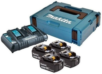 MAKITA 197626-8 ZESTAW ZASILAJĄCY ŁADOWARKA DC18RD + 4 AKU 5Ah BL1850B