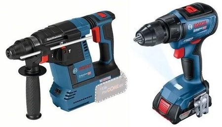 BOSCH ZESTAW MŁOTOWIERTARKA + WKRĘTARKA 8Ah + 4Ah