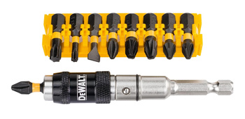 DeWALT DT70518T ZESTAW BITÓW 9 SZT + UCHWYT KĄTOWY