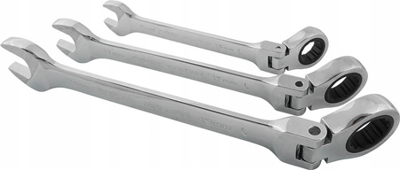 VERKE V35401 KLUCZE PŁASKO OCZKOWE Z GRZECHOTKĄ 8-19mm