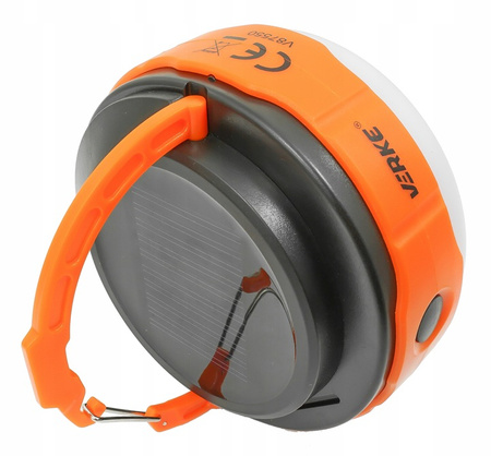 VERKE V87550 LAMPKA SOLARNA WARSZTATOWA AKUMULATOROWA LED LATARKA KEMPINGOWA TURYSTYCZNA