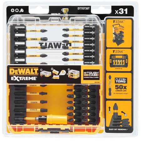 DeWALT DT70739T BITY UDAROWE IMPACT EXTREME 31 szt