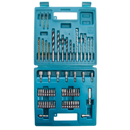 MAKITA E-11829 60-CZĘŚCIOWY ZESTAW WIERTEŁ I BITÓW ŚRUBOWYCH
