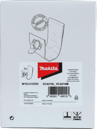 MAKITA VC4210M ODKURZACZ 1200W + WORKI FLIZELINOWE 5 szt. W107418353
