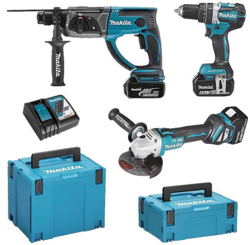 MAKITA DLX3093TJ ZESTAW ELEKTRONARZĘDZI 18V + 3x5,0Ah