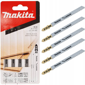 MAKITA B-31887 Brzeszczoty do wyrzynarki B-55 do cięcia paneli laminatu 5 sztuk