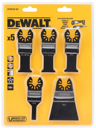 DeWALT DT20732 ZESTAW BRZESZCZOTÓW MULTI-TOOL 5szt