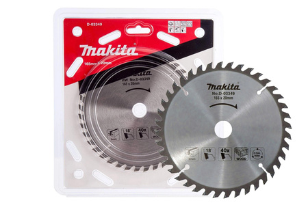MAKITA D-03349 Tarcza do drewna płyt meblowych 165x20 40 Zębów