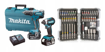 MAKITA DLX2172T Wkrętarka + Zakrętarka + Osprzęt BOSCH 43szt
